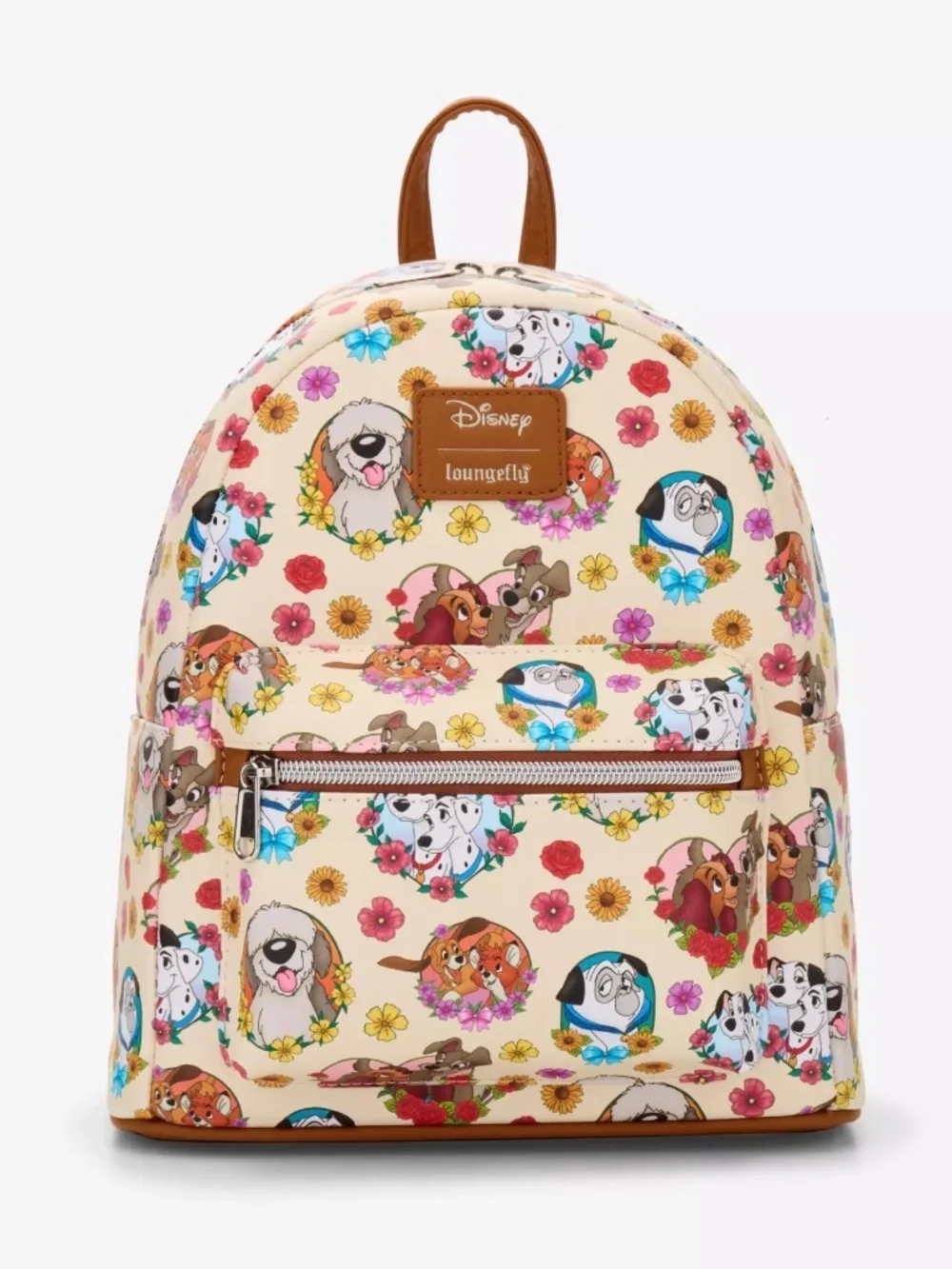 Loungefly Disney Dogs Flower Hearts Mini Backpack NWT
